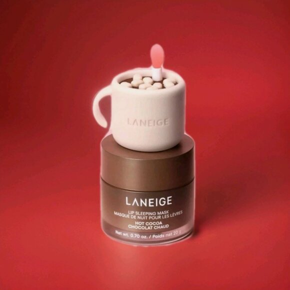 Laneige HOT COCOA Lip Sleeping Mask & TOPPER Set NIB - Picture 3 of 6